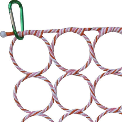 Bird Rat Climbing Rope Net Bird Swing, Parrot Cage Toys,Small Animal Activity Toy for Gerbil,Swing Hanging Play with Mirror for Macaw African Greys Parakeet Cockatoo Lovebirds (Bird Perch)