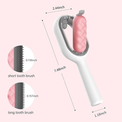 Cat Brush with Water Tank Pet Hair Removal Comb Slicker Brushes for Dogs Cats Grooming Tool Removes Loose Undercoat Mats Tangled Hair Brush for Pet Massage (LongHaired Pink)