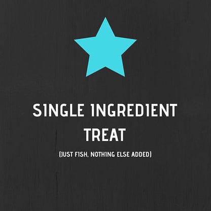 TickledPet Dog Training Treats - Icelandic Wild Caught Cod - Dehydrated Dog Treats, Fresh Fish Icelandic Dog Treats Single Ingredient Grain Free Chews Omega-3s 6 oz, Fresh Fish Cod Skin Dog Treats