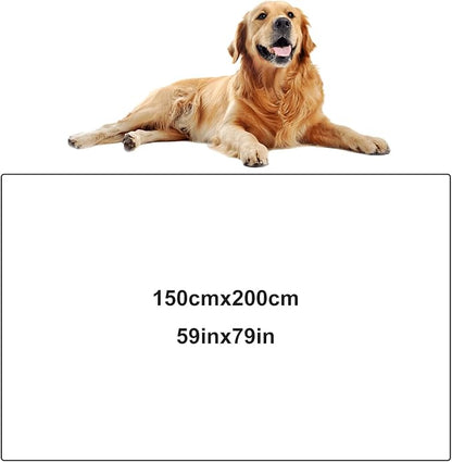 Onarway Dog Blanket Washable for Bed: Dog Blankets 78”x59” - Fluffy Soft Large Throw for Cat Puppy Kitten Dogs - Fleece Pet Blankets for Crate Couch Car and Indoor - Grey