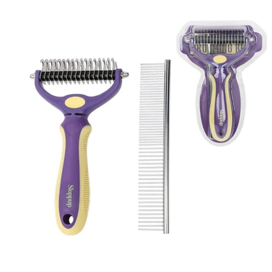 Professional Pet Comb Brush Dog and Cat Comb Double sided to remove tangles and loose hair Suitable for small, medium, and large cats and dogs