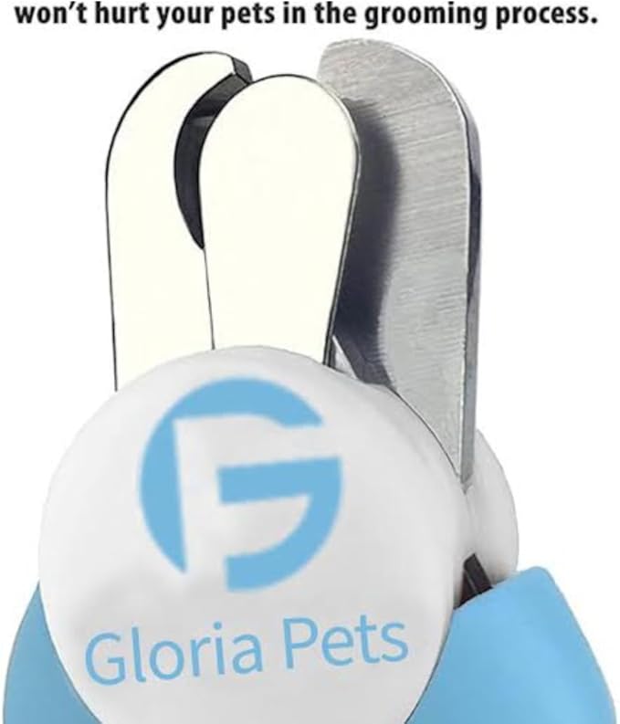 Cat Nail Clippers and Trimmers Set, Professional Pet Grooming Tools for Cats' Nails with Safety Guard, Free Nail File, Razor Sharp Blades, Meduim, Blue