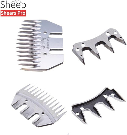 13 Tooth Straight Blade Replacement Universal Sheep Cutter Blades Set with 2 x Sheep Clipper Oil Lubricant Bottles 6.8 Fl OZ (200ml)
