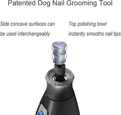 Dog Nail Grinder Attachment for Dremel - 1/8 Diamond Rotary Nail Grinder Bits for Large Medium Dogs Nail Care - Gift Set
