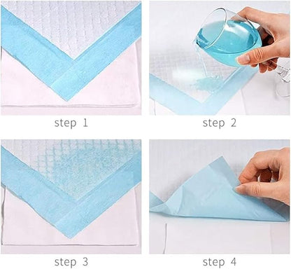 100 Pcs Disposable Rabbit Pee Pads,Small Animal Potty Training Pads Guinea Pig Cage Liners Leak-Proof Super Absorbent with Quick-Dry Surface Small Pet for Kitten Hedgehog Hamster Chinchilla