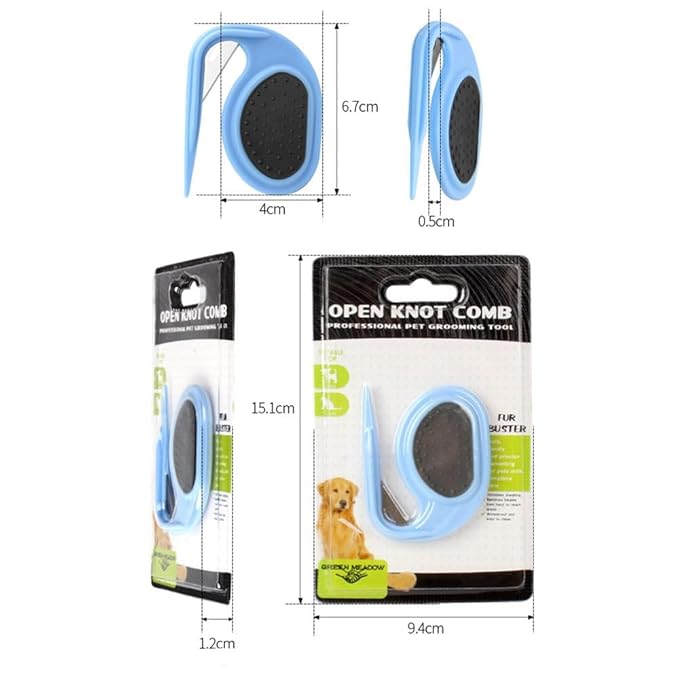 2PCS Multifunctional Pet Grooming Tools: 3-in-1 De-Matting and Massage Comb for Dogs and Cats (Black + Orange)