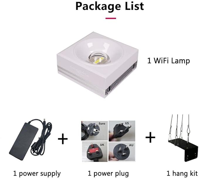 PopBloom RL90 WiFi Reef LED Light, 100W Reef Aquarium Lighting for SPS LPS Corals and Saltwater Fish Tanks, Enhanced Violet and Blue Spectrum,APP Fully Programmable (1 Light with Hang kit)