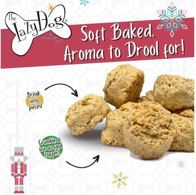 The Lazy Dog Cookie Co. - MuttCracker Sweets Soft Baked Dog Treats, Wheat, Corn & Soy Free, Limited Edition - Peanut Butter Flavored for Your Best Friend - 5 oz (MC)