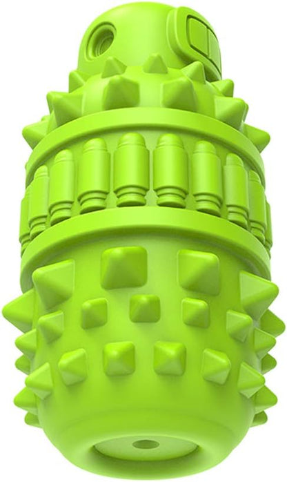 PIFFZEDO Dog Toys for Aggressive Chewers Tough Dog Squeaky Toys for Large Medium Breed Interactive Durable Natural Rubber Dog Chew Toys Dog Birthday Toy Dog Toothbrush (Green,Large)