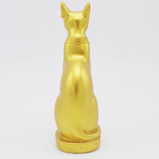 Aquarium Ancient Egypt Fish Tank Decorations Cat Goddess Bastet Reptile Turtle Lizard Spider Tanks Terrarium Egyptian Temple Décor Ornament Pet Gold