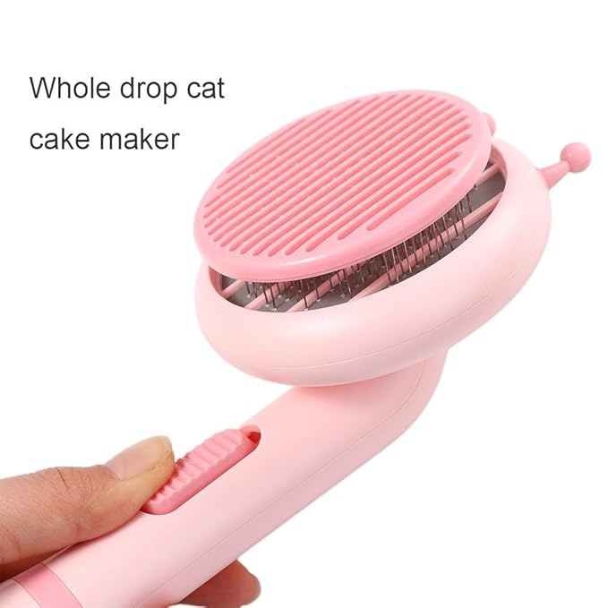 2Pcs Pets Needle Comb, Dog Massage Brush, Cat Brush,Self-Cleaning Grooming Brush for Long and Short haired Dogs Cats