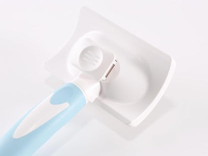 Dog Self-Cleaning Slicker Brush with One Button Fur Removal and Coated Tips Deshedding Brush for Medium or Long Hair Dogs for Massaging Grooming Blue