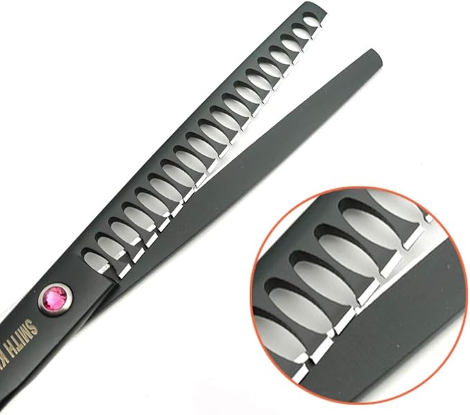 7.0 inches Professional Dog Grooming Scissors Set Straight & thinning & Curved & chunkers 4pcs in 1 Set (with Comb)