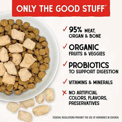 Stella & Chewy's Freeze Dried Raw Chewy_ Chicken Meal Mixers  Dog Food Topper for Small & Large Breeds  Grain Free, Protein Rich Recipe  3.5 oz Bag