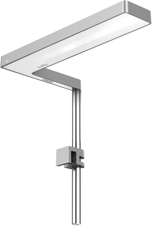 ONF Flat Nano 15W Full Spectrum Aquarium Light, 4 Level Dimmable Plant Light, IP54 Waterproof Freshwater Use Only, Suitable for 2-9 Gallon Rimless Fish Tanks, Terrariums, & Potted Plants, Silver