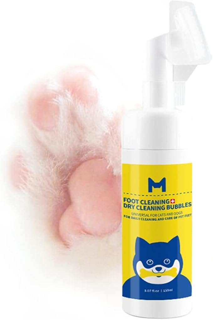 Dog paw Cleanerï¼_at paw Cleanerï¼_et paw Cleanerï¼_o Rinse Waterless Dog Paw Shampoo with Bath Brush, PH Perfectly Balancedï¼_atural mild Formulaï¼_et Muddy paw Cleanerï¼150ml/5.07 Ozï¼