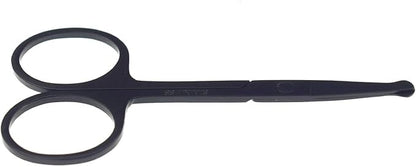 3.5-Inch Stainless Steel Dog Pet Round-Tip Sharp Tip Home Grooming Scissors for Nose Hair,Ear Hair,Face Hair,Paw Hair Multicolor (Black Round Tip)