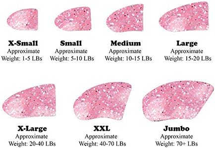 40-Pack Soft Nail Caps for Dogs Claws Pink Glitter XXL