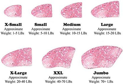 40-Pack Soft Nail Caps for Dogs Claws Pink Glitter XXL