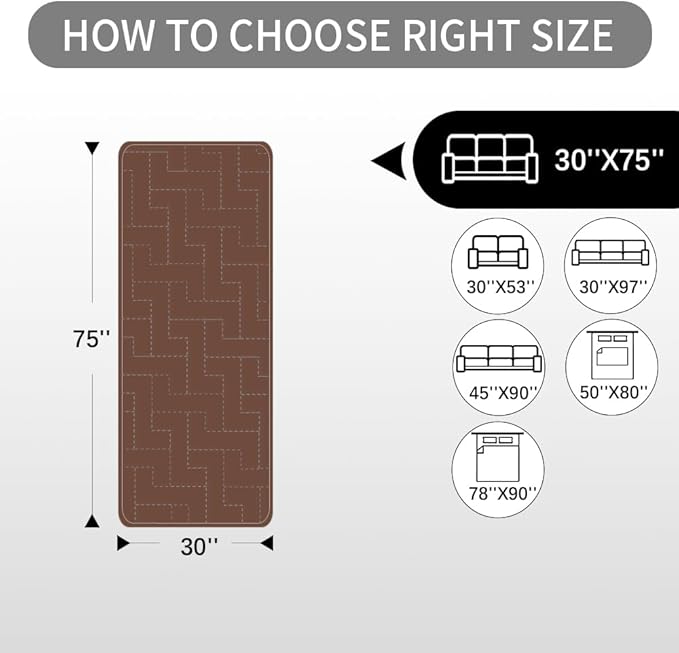 fuguitex Waterproof Dog Bed Cover Couch Cover for Pet Anti-Slip Cat Mat Pet Pad Blanket for Sofa Chair Recliner Bed Furniture Protrctor