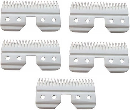 5pcs Ceramic Blades for Most Andis Oster Wahl AG A5 Hair Clippers Cutters Trimmer Beard Dog Grooming Blade Replacement