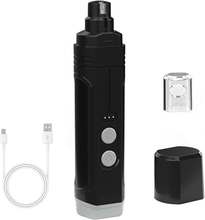 NUMINA Dog Nail Grinder with 2 LED Light 3-Speed Professional Electric Rechargeable Pet Nail Trimmer Quiet Painless Paws Grooming & Smoothing for Small Medium Large Dogs & Cats (Black)