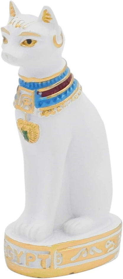 Egyptian Cat Bastet Statue Terrarium Ancient Egypt Reptile Tank Terrarium Decorations Sculpture Figurine Tanks Décor Ornament Aquarium White