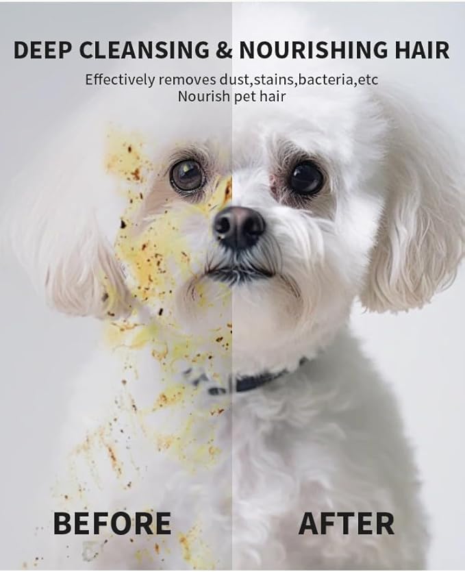 Pet Glove Wipes, Rinse Free, Cleaning & Deodorizing Bathing, Wipes for Animals Dogs, Cats, Pet Cleaning Gloves Wipes for Daily Care, Traveling, Hypoallergenic, 6Pcs, 1 Pack