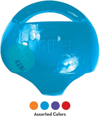 KONG Jumbler Ball - Interactive Dog Toy for Dog & Puppy Playtime - Fetch Toy with Tennis Ball - Dog Supplies for Engaging Play - for Large/XL Dogs - Assorted Colors