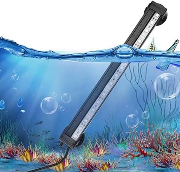 Submersible Aquarium Light,LED Aquarium Air Bubble Light,RGB Color Changing Brightness Adjustable Timing Waterproof Remote Control Fish Tank Light Bar,Aquarium Light Bubbler Wall,30.7inch
