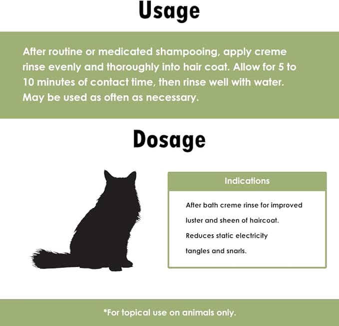 EfaLyt Creme Rinse Remedy for Pets - Hypoallergenic Formulation - Natural Moisturizing Promote Hydration - Essential Fatty Acids - 12 fl oz