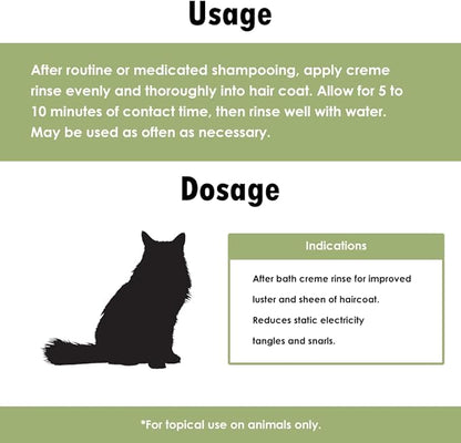 EfaLyt Creme Rinse Remedy for Pets - Hypoallergenic Formulation - Natural Moisturizing Promote Hydration - Essential Fatty Acids - 12 fl oz