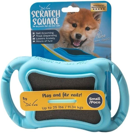 De' Vora Scratch Square - Dog Nail Scratch Board Treat Box | 5 in 1 Dog Scratch Pad for Nails | Dog Nail Scratch Board with Treat Box | Scratch Pad for Dogs Nail File | Dog Scratch Board XS/S