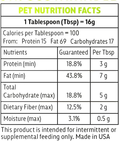 Peanut Butter Squeeze - 8oz Pouch All-Natural Dog Peanut Butter, Sourced and Made in The USA Grain Free Dog Treat 100% Natural, Lick mat Topper, Puzzle Toy Fill