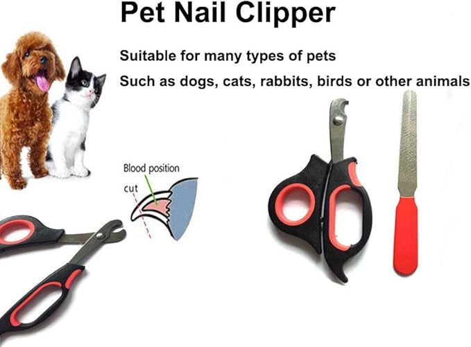 Dog Grooming Hammock with Flea Comb and Dog Nail Clipper, Pet Dog Grooming Hammock Harness with Cat Nail Clipper, Nail File and Dog Brush, Dog Sling for Nail Clipping/Nail Trimming (S, Blue)