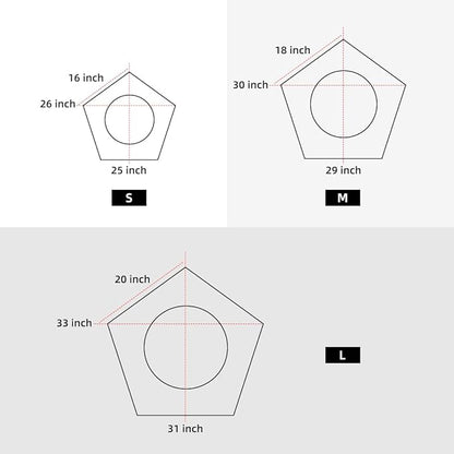 Pet Teepee Tent for Dogs & Cats Dog Bed with Thick Cushion Puppies Play House Removable and Washable