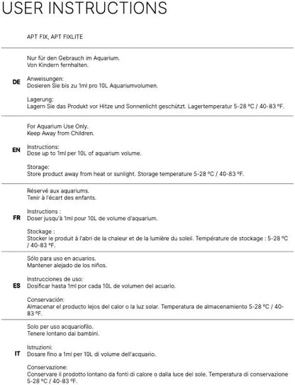 THE 2HR AQUARIST APT Fixlite for Planted Aquarium Tanks (500ml)
