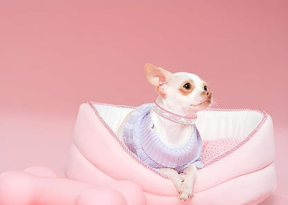 Bling Girl Dog Collars, Rhinestone Dog Collar with Diamond Crystal Glitter Sparkling Female Cat Collars for Small Medium Large Dogs Hot Pink, L