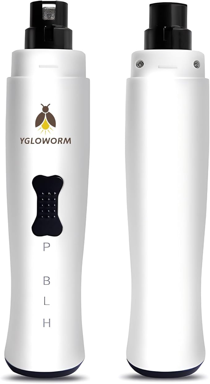 Dog Nail Grinder Quiet Nail Trimmer Electric Rechargeable pet Nail Grinder cat Nail Grinder with 5 led Shadow Free Light 2 Speed for Small Medium Large Dogs and Cats Last for 4 Hours