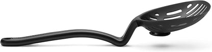 Dreamfarm Lestrain 2-in-1 Drip-Catching Sit-Up Slotted Cooking Spoon Scoop & Strainer - 11" Black