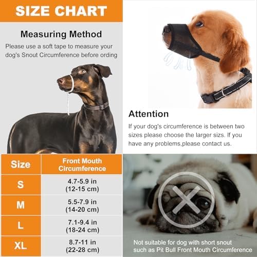 Dog Mouth, Soft Mesh Mouth for Small, Medium and Large Dogs, Anti-Biting Barking Chewing, Breathable Drinking Adjustable Cleaning, for German Shepherd Husky Labrador Retriever (Blue) (XL)