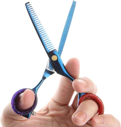 5 Pcs Pink Silicone Scissors Finger Rings Grips Grooming Shear Thumb Inserts Finger Protector Ring for Barber Hair Cutting Scissors Pet Shears