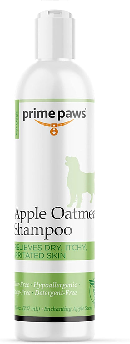 Apple Oatmeal Shampoo for Dogs - Tearless & Hypoallergenic - Soap-Free Itch Relief Formula - Apple Scent - 8 oz
