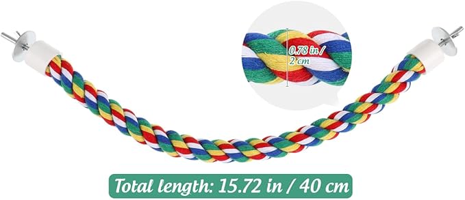1pc Parrot Cotton Rope Chewing for Birds Climbing Rope Perch for Parrots Budgies and Cockatiels Bird Supplies for Exercise and Fun