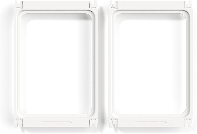 Dog Playpen, 24" Acrylic Plastic Pet Playpen with Door, Puppy Playpen, Indoor Dog Pen, Foldable, Customizable, White 2 PCS