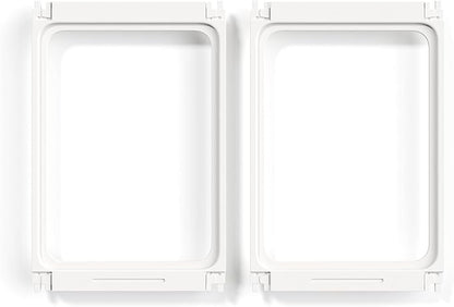 Dog Playpen, 24" Acrylic Plastic Pet Playpen with Door, Puppy Playpen, Indoor Dog Pen, Foldable, Customizable, White 2 PCS