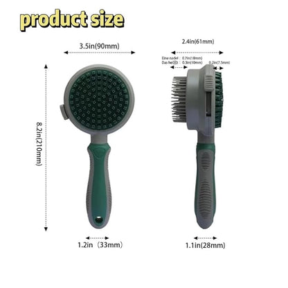Pet Brush with MASSAGE FUNCTION, Dog Brush, Cat Brush,Retractable Double-Sided Pet Brush, Remove Brushed Pet Hair with One Click, Dog Grooming Kit