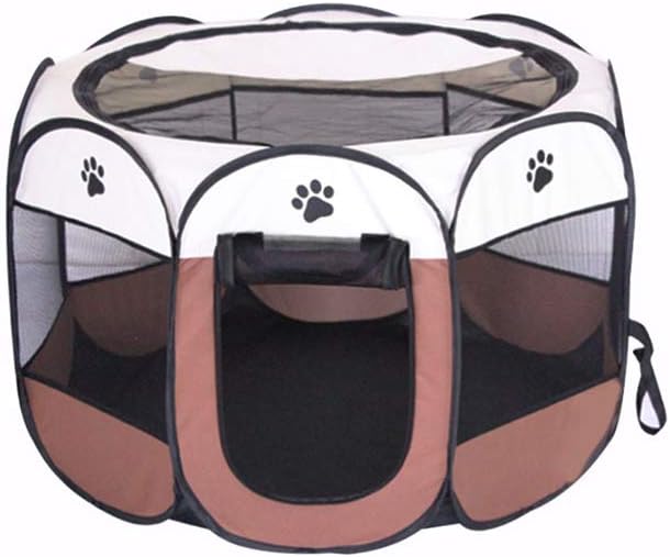 BODISEINT Portable Pet Playpen, Dog Playpen Foldable Pet Exercise Pen Tents Dog Kennel House Playground for Puppy Dog Yorkie Cat Bunny Indoor Outdoor Travel Camping Use