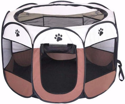 BODISEINT Portable Pet Playpen, Dog Playpen Foldable Pet Exercise Pen Tents Dog Kennel House Playground for Puppy Dog Yorkie Cat Bunny Indoor Outdoor Travel Camping Use