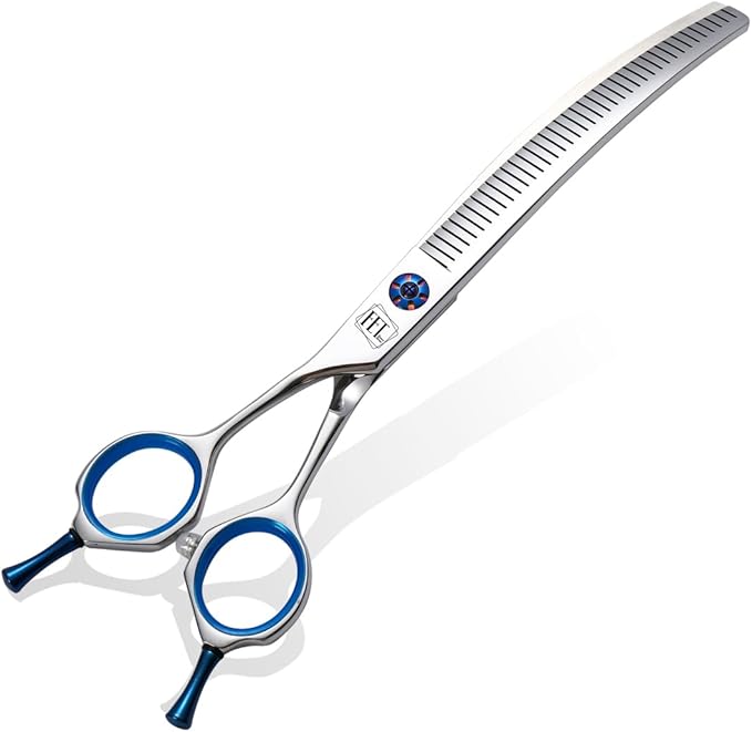 Dog Grooming Scissors: Left Handed 7 inch Pet Shears Made Of Japanese 440C Advanced Stainless Steel Professional Grooming Scissors for Dogs Cats and Other Pets